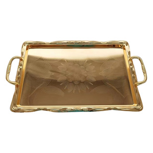 Chefline Stainless Steel Serving Tray, 42x27 cm, Gold, RG230L
