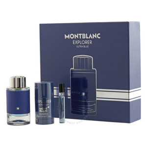 Mont Blanc Explorer Ultra Blue Eau De Parfum 100ml + Mini7.5ml + Deodorant 75ml For Men Gift Set