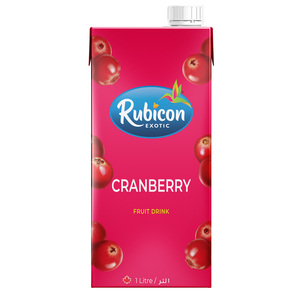 Buy Rubicon Exotic Cranberry Fruit Drink 1 Litre Online at Best Price | Fruit Juice Tetra | Lulu Kuwait in Kuwait