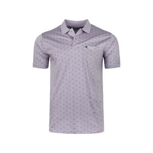 Louis Philippe Mens Half Sleeve Polo T-Shirt, LPKWMRGFR22663, Purple, XL