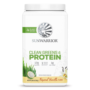 Sunwarrior Tropical Vanilla Flavor Clean Greens & Protein Powder Drink Mix, 750 g