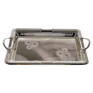 Chefline Stainless Steel Serving Tray, 42x29 cm, Silver, S705S