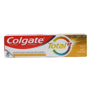 Buy Colgate Total 12 Anti Tartar Toothpaste 75 ml Online at Best Price | Tooth Paste | Lulu UAE in Kuwait