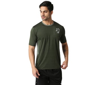 Black Panther Men's Sports Short Sleeve Active Wear T-Shirt, ECO 10103HXC, Olive Mel, M