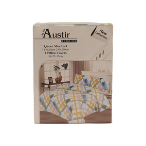 Austir Bed Sheet Queen 3pcs 22-01 Assorted Colours & Designs