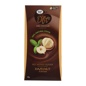 Sugar Free D'lite Dark Chocolate Hazelnut 80 g