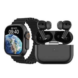 Iends Smart Watch and Earbuds Combo, Black, IE-BD6534