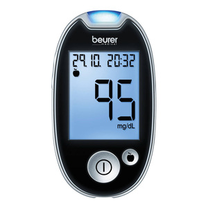 Beurer Blood Glucose Monitor GL 44 mg/dl + 20 Strips, Black