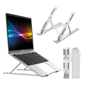 ISmart Foldable Aluminium Laptop Stand, Silver, IS-ST3