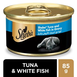 Buy Sheba Tuna & White Fish Cat Food 85 g Online at Best Price | Cat Food | Lulu KSA in Saudi Arabia