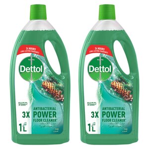 Dettol Anti-Bacterial Power Floor Cleaner Pine 2 x 1 Litre