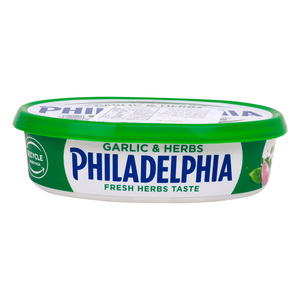Philadelphia Medium Fat Soft Cheese with Garlic and Herbs, 165 g