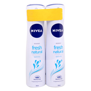 Nivea Fresh Natural Deodorant, 2 x 150 ml