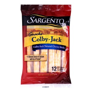 Sargento Snacks Colby-Jack Natural Cheese Sticks, 12 Pcs x 9OZ