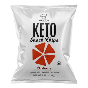 Genius Gourmet Barbecue Flavoured Keto Snack Chips, 32 g