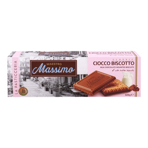 Maestro Massimo Classic Cicco Biscotto Milk Chocolate Mounted Biscuits 120 g