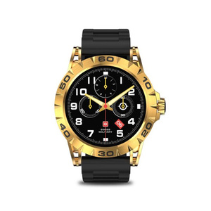 Swiss Military Smart Watch Silicone Strap DOM 2 Yellow Gold