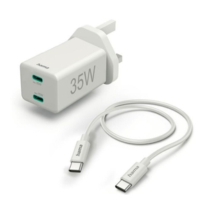 Hama Mini Fast Charger with Cable, 35 W, White, 73210296