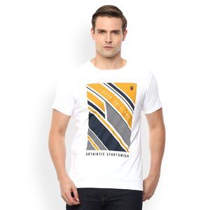 Louis Philippe Men's Slim Fit Casual Crew Neck T-shirt LYKCCSLP087685, M