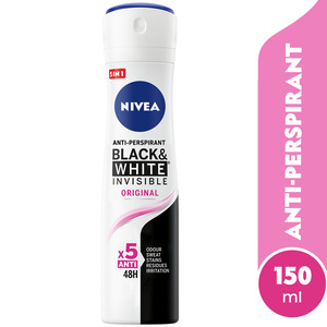 Buy Nivea Antiperspirant Spray Black & White Original 150 ml Online at Best Price | Female & Unisex Deo | Lulu UAE in Kuwait