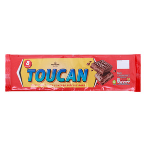 Morrisons Toucan Milk Chocolate Covered Biscuit Bars 8 Pack