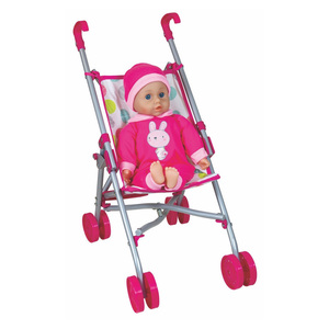 Lissi Dolls Stroller Doll Set with Doll 36 cm, Assorted, LIS12614