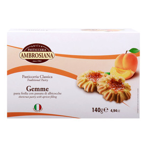 Ambrosiana Gemme Shortcrust Pastry with Apricot Filling, 140 g