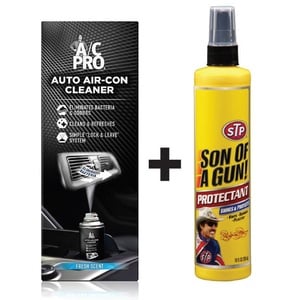 STP A/C Pro Auto Air-Condition Cleaner 150ml + Protectant 4oz