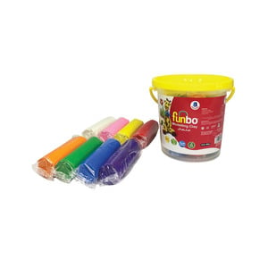 Funbo Modelling Clay 400g 8 Colors Bucket