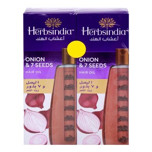 Herbsindia Onion & 7 Seeds Hair Oil Value Pack 2 x 280 ml