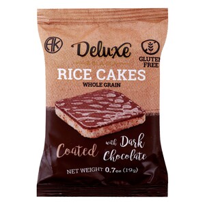 Buy Deluxe & Bla Bla Gluten Free Rice Cakes Coated With Dark Chocolate 19 g Online at Best Price | Rice & Oat Cake | Lulu Kuwait in Kuwait