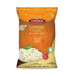 Crown Sapphire Cream Sella Basmati Rice 5 kg