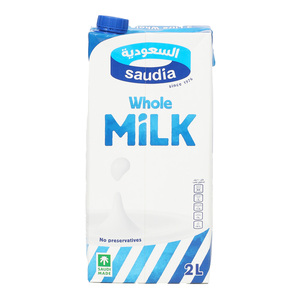 Saudia UHT Whole Milk 2 Litres