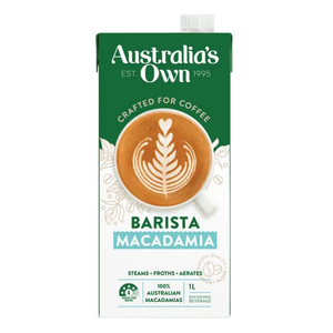 Buy Australias Own Barista Macadamia Milk 1 Litre Online at Best Price | IMPORTED FROM AROUND THE WORLD | Lulu Kuwait in Kuwait
