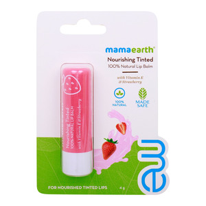 Mamaearth Nourishing Tinted 100% Natural Lip Balm with Vitamin E & Strawberry 4 g
