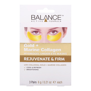 Balance Active Formula Gold + Marine Collagen Hydrogel Under Eye Masks 3 Pairs