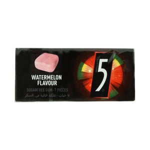 Wrigley's 5 Watermelon Flavour Sugar Free Gum 7 pcs