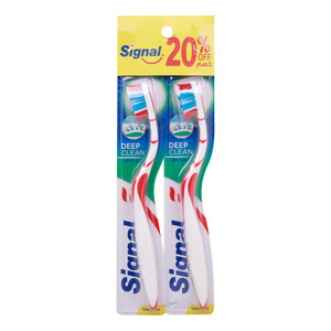 Signal Deep Clean Toothbrush, Medium, 2 pcs