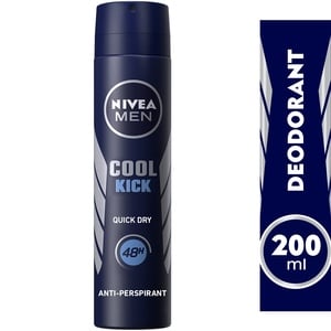 Buy Nivea Men Deodorant Spray Cool Kick 200 ml Online at Best Price | Mens Deodorants | Lulu UAE in Kuwait