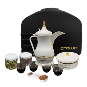 كراون لاين ماكينة صنع القهو ة العربيه للسفر ، 850 - 1000 واط ، 0.7 لتر ، أبيض ، TD253