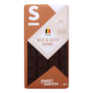 Sweet Switch Belgian Milk Keto Chocolate + Salted Caramel 100 g