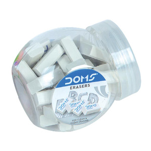 Doms White Erasers Jar 30Pcs 7255