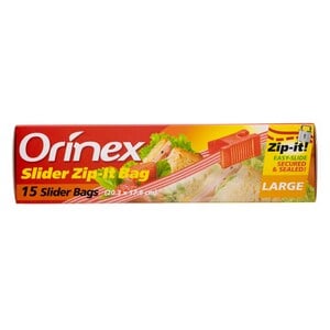 Orinex Slider Zip-It Bag Large 15 pcs