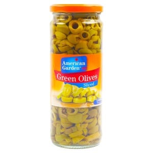 American Garden Sliced Green Olives Drained Value Pack 230 g