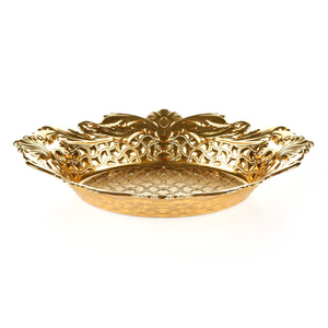 Glascom Steel with Gold Plated Decorative Tray, FV17