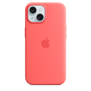 Apple iPhone 15 Silicone Case with MagSafe, Guava, MT0V3ZM/A