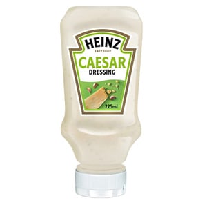 Heinz Creamy Caesar Salad Dressing Top Down Squeezy Bottle 225 ml