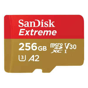 Sandisk Memory Card Extreme MicroSD UHS I 256GB Red/Beige SDSQXAV-256G-GN6MN
