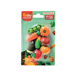 Funbo 3D Erasers Pack Vegetables
