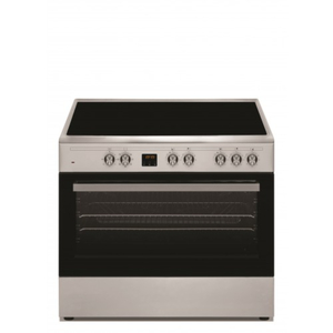 Veneto Ceramic Gas Cooker With 128 Liters Oven Capacity, 5 Burner, 90 x 60 cm, Stainless Steel, VEC96